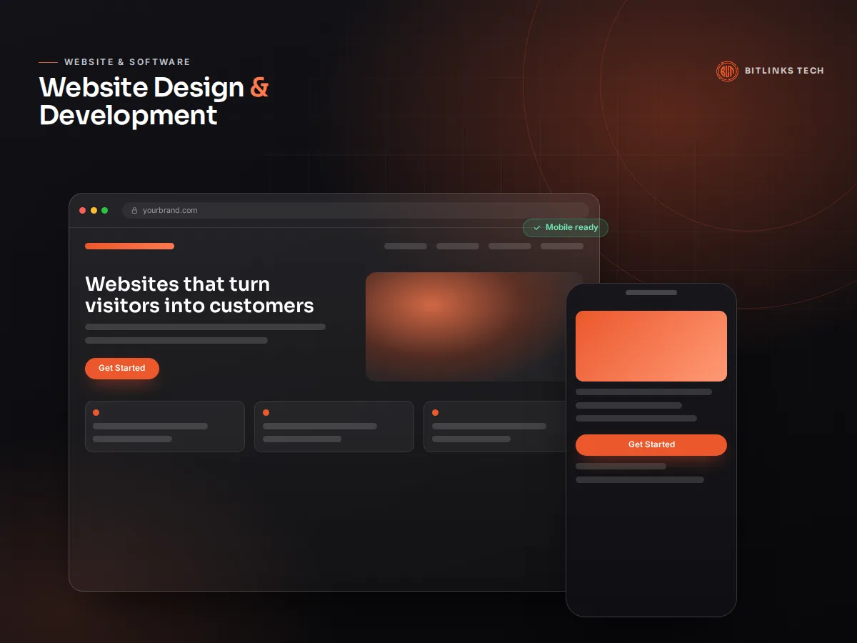 Website design and development services by Bitlinks Tech