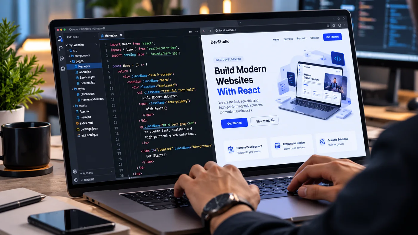 Responsive website development on multiple devices