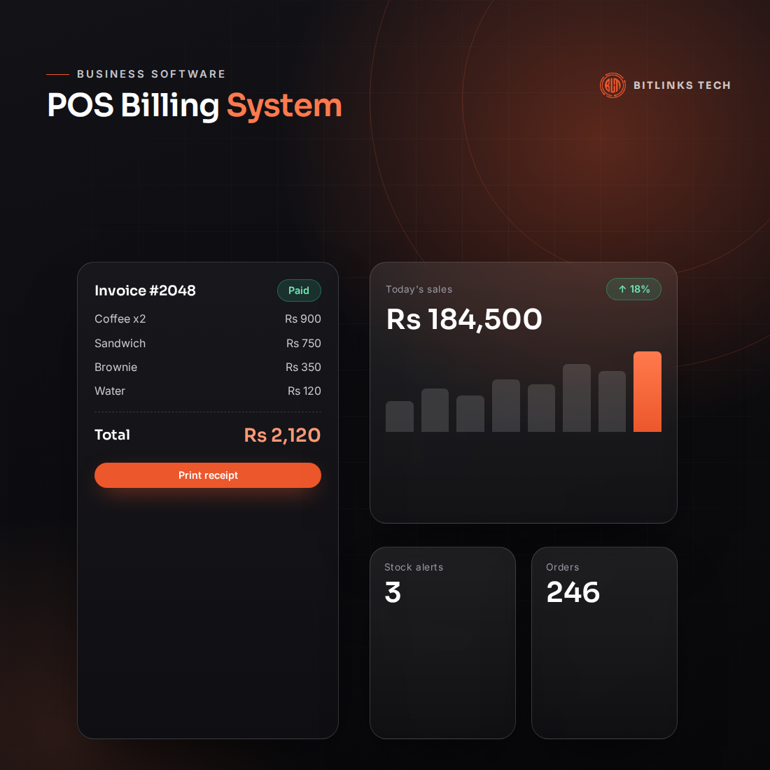 POS billing system for retail business